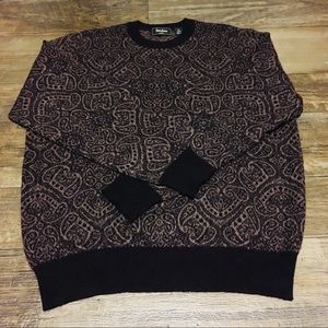 NEIMAN MARCUS CASHMERE PAISLEY SWEATER